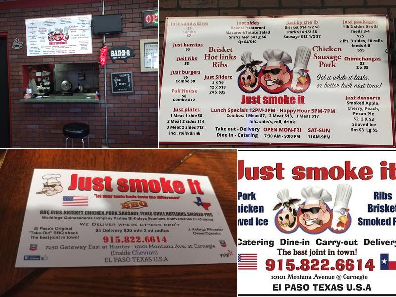 Just smoke it Menu