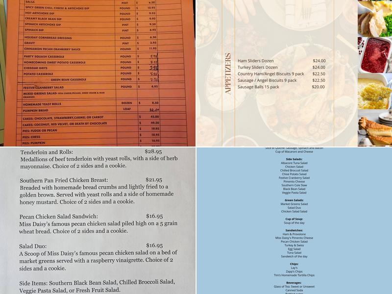 Miss Daisy’s Kitchen Menu