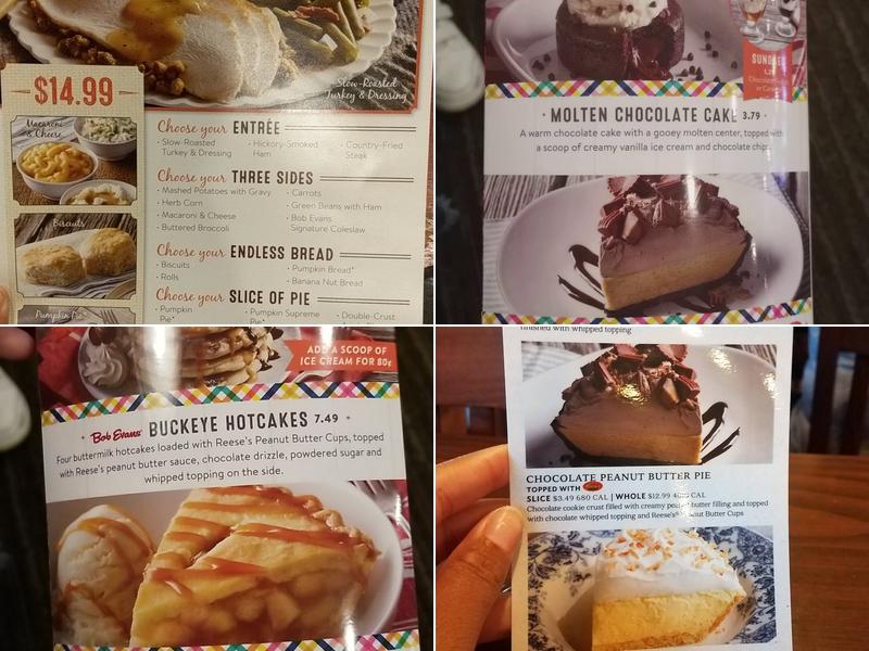 Bob Evans Menu