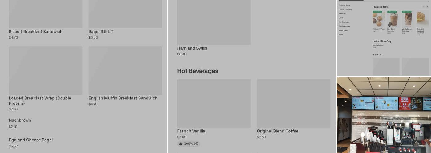Tim Hortons Menu