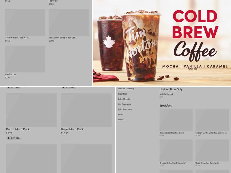 Tim Hortons Menu