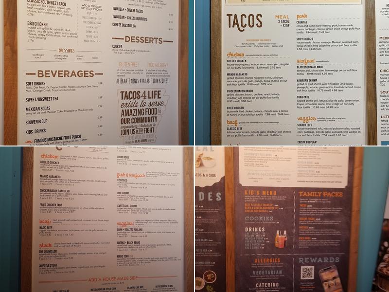 Tacos 4 Life Menu