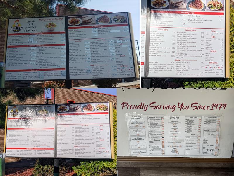 Chicken King Menu