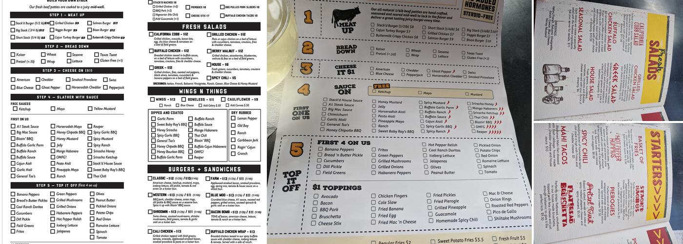 Stack'd Hampton Menu