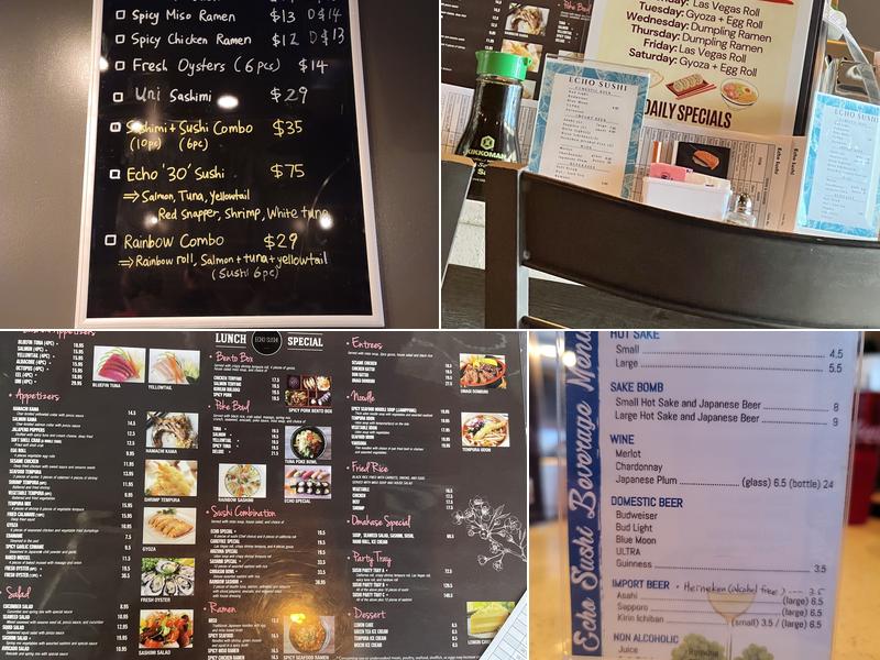 Echo Sushi Menu