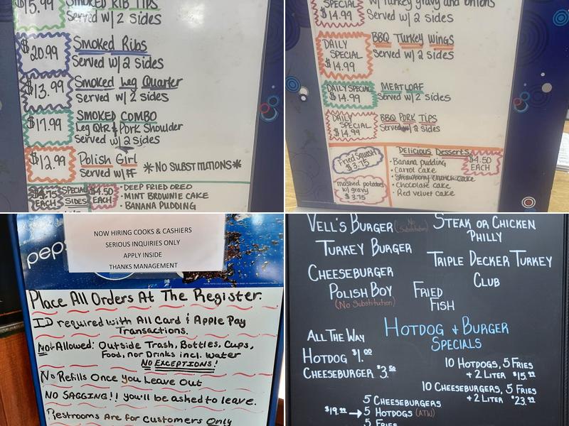 Vell's-Soul Food with a Twist Menu