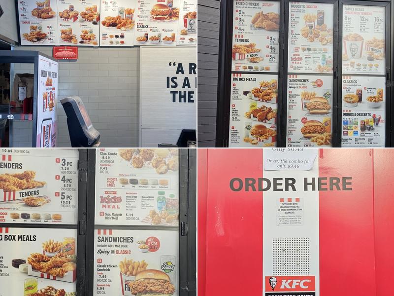 KFC Menu