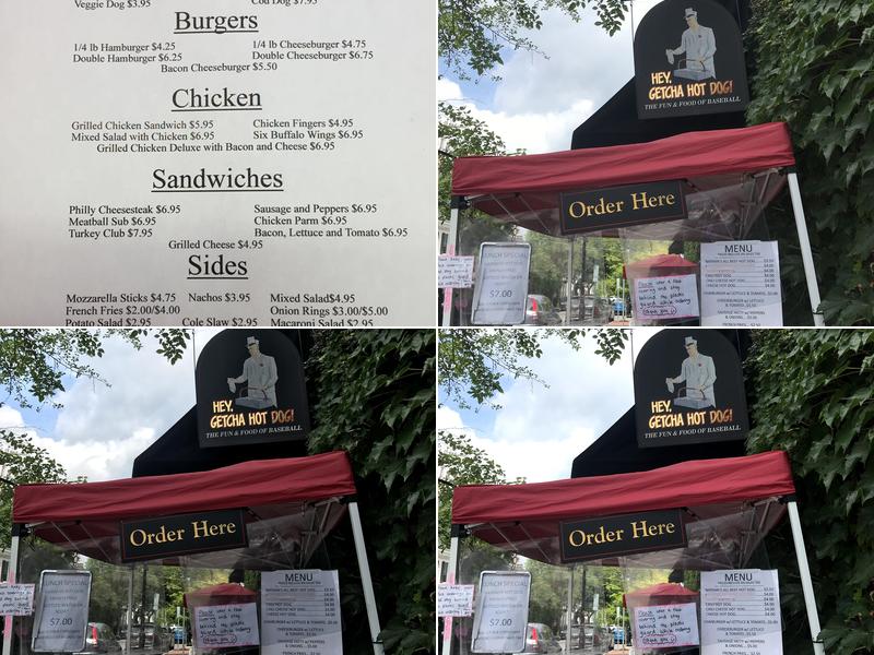 Hey Getcha Hot Dog Menu