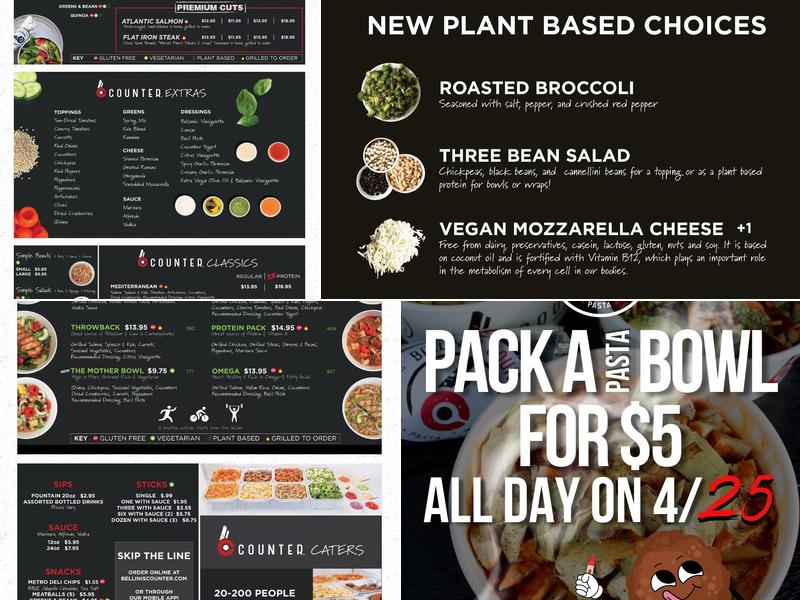 Bellini's Counter Menu