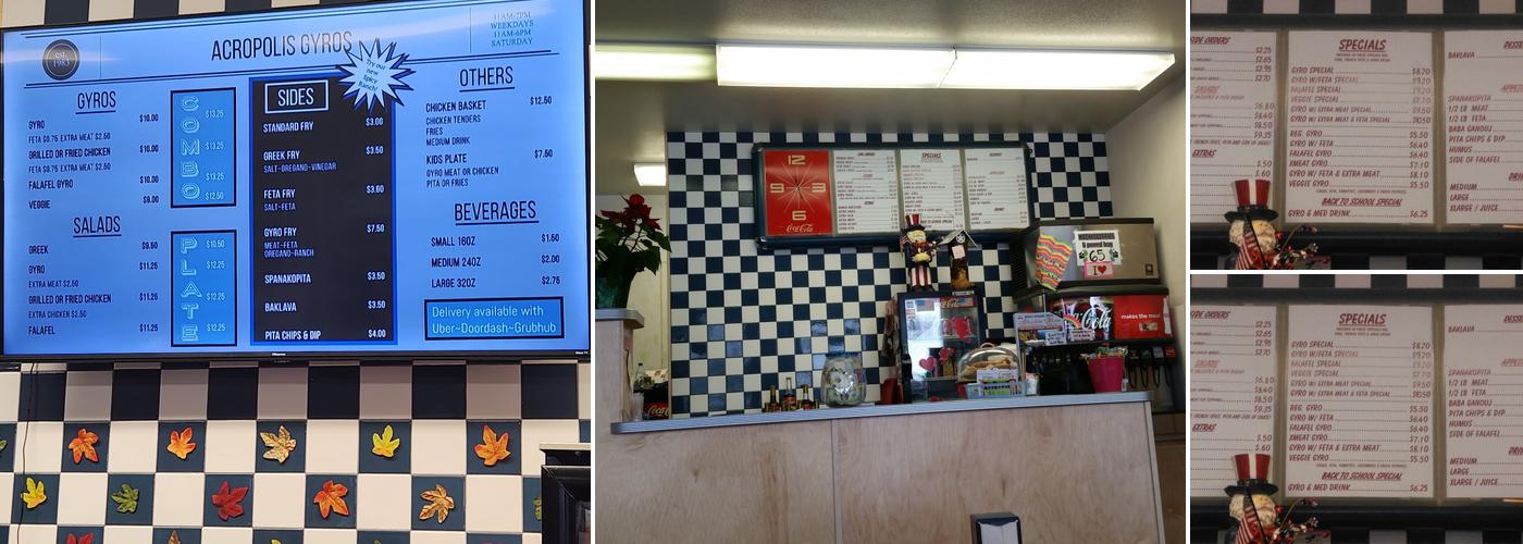 Acropolis Gyros Menu