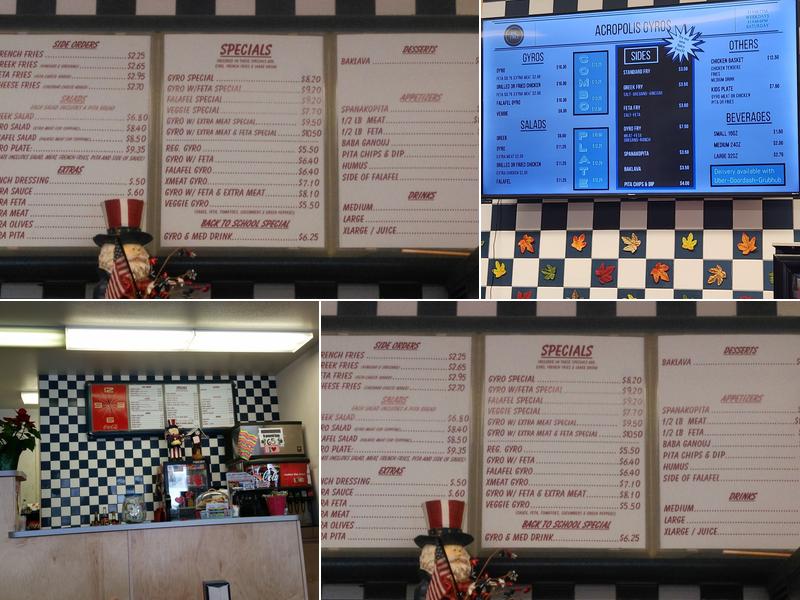 Acropolis Gyros Menu