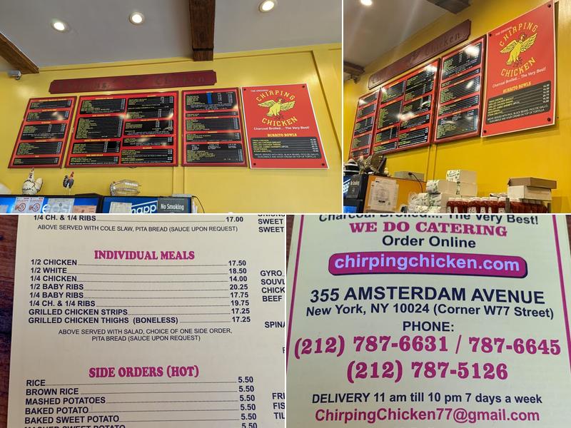 Chirping Chicken Menu