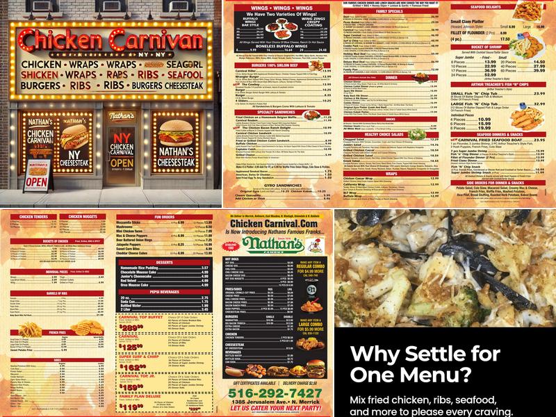 Chicken Carnival Featuring Nathan's Famous Menu