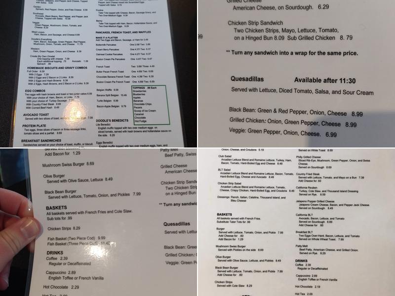 The Rooster's Call Menu