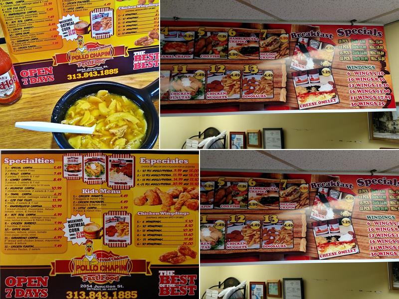 Pollo Chapin Menu