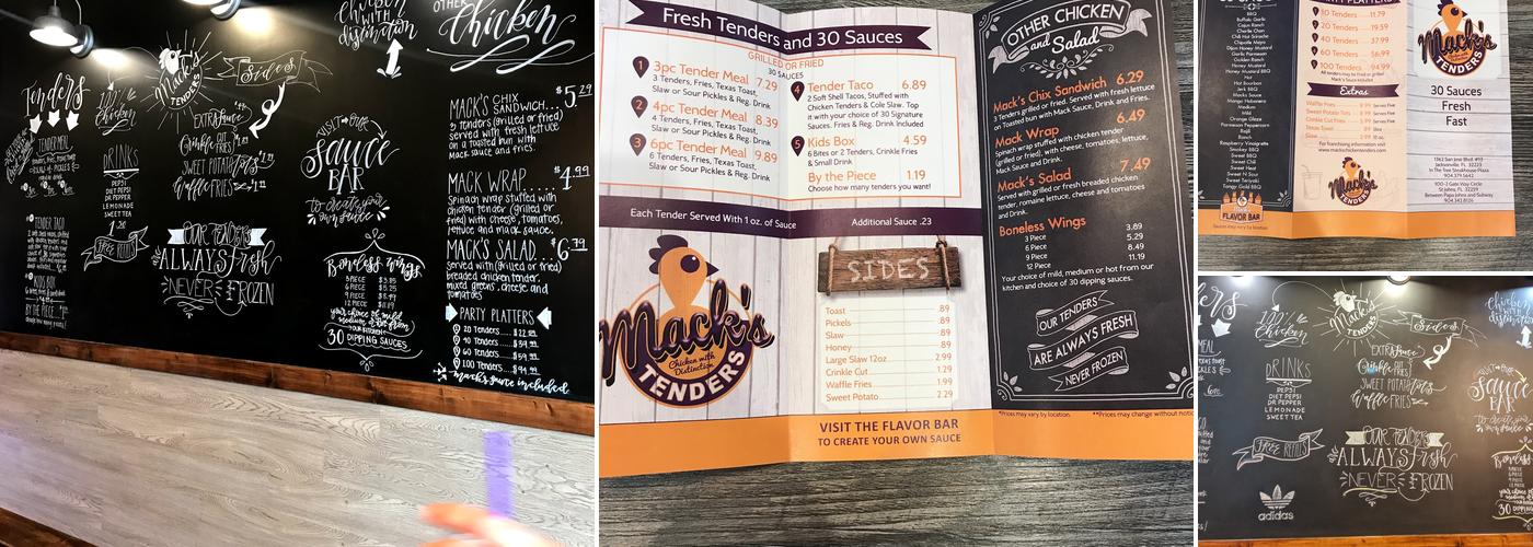 D&J BURRILL LLC Menu