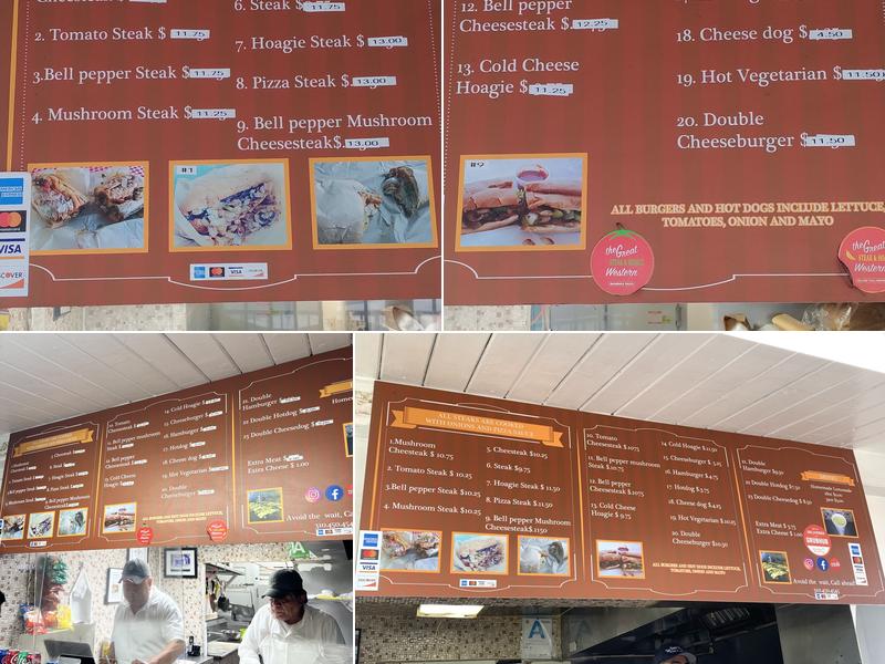 The Great Western Steak & Hoagie Co. Menu