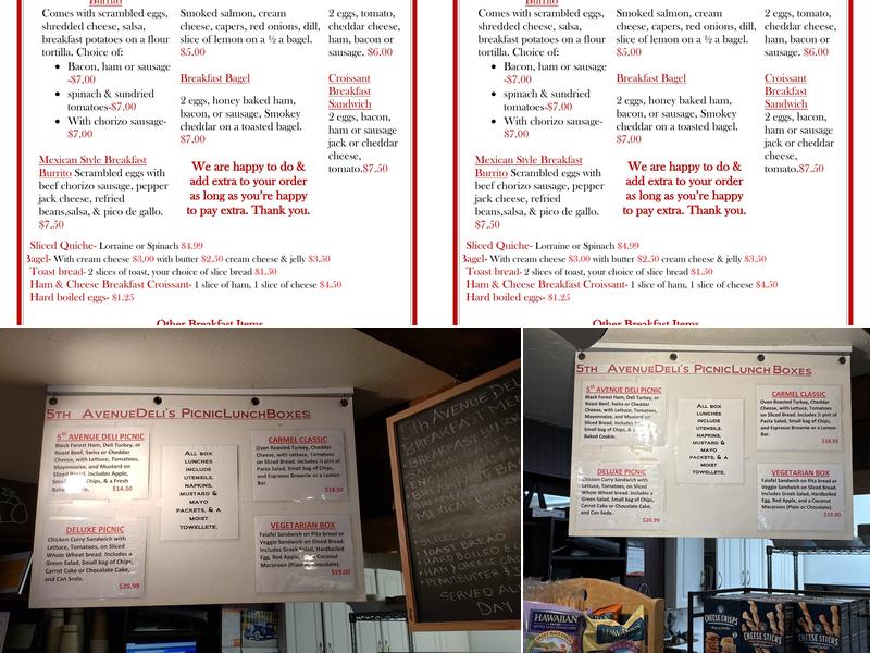 5th Avenue Deli & Catering Co Menu