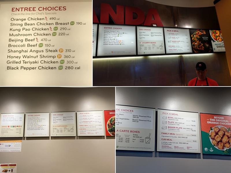 Panda Express Menu