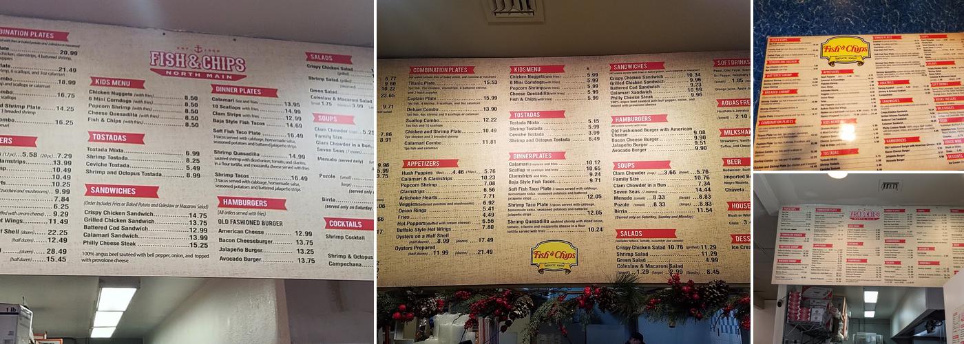 Fish & Chips Menu