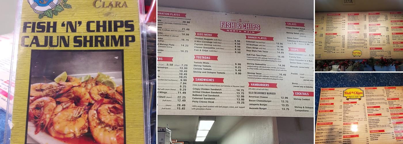 Fish & Chips Menu