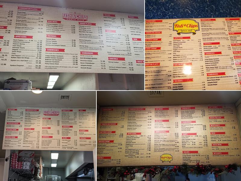 Fish & Chips Menu