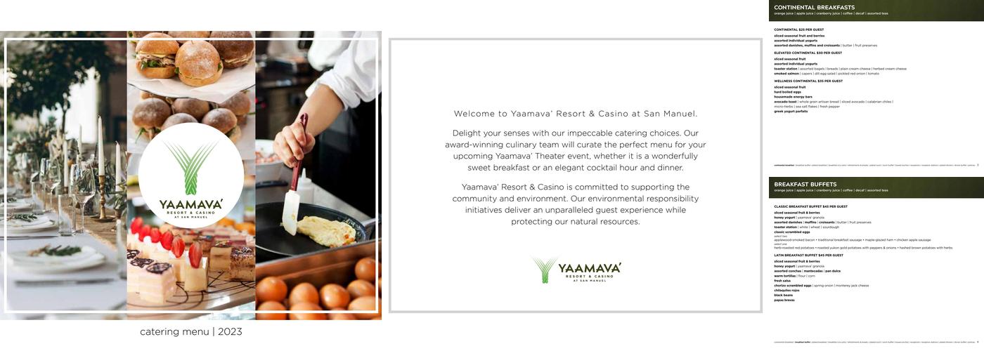 Yaamava' Resort & Casino Menu