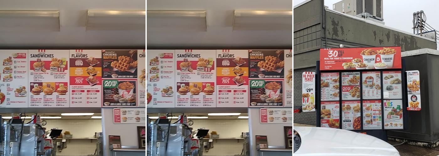 KFC Menu