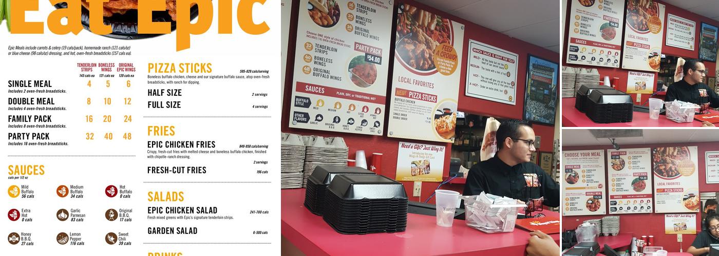Epic Wings Menu