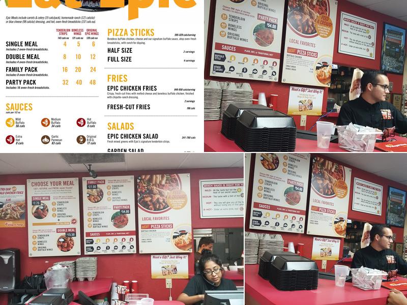 Epic Wings Menu
