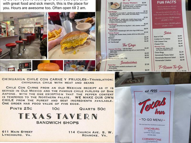 Texas Inn Cornerstone Menu
