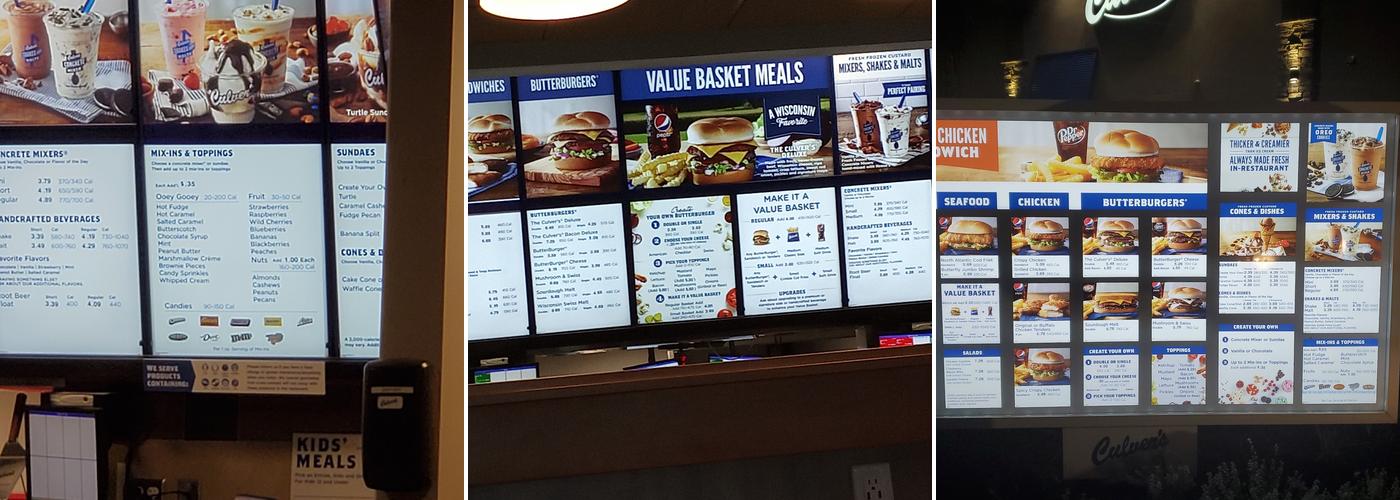 Culver’s Menu