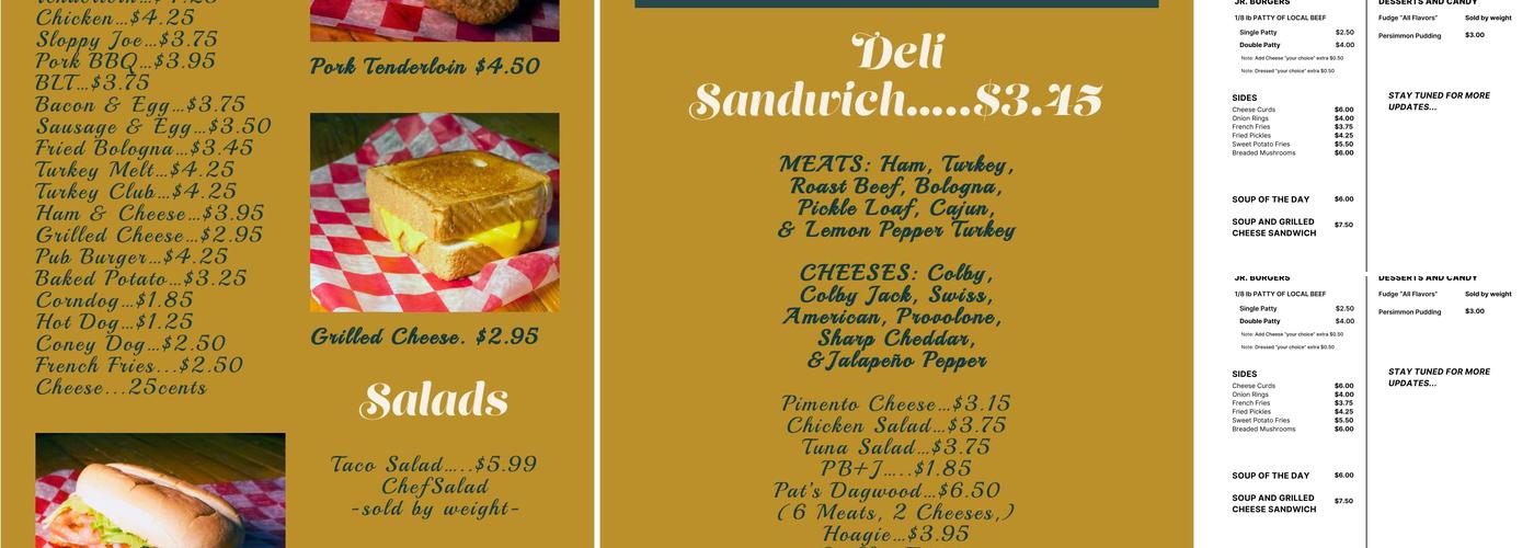 Cheddar Depot Menu