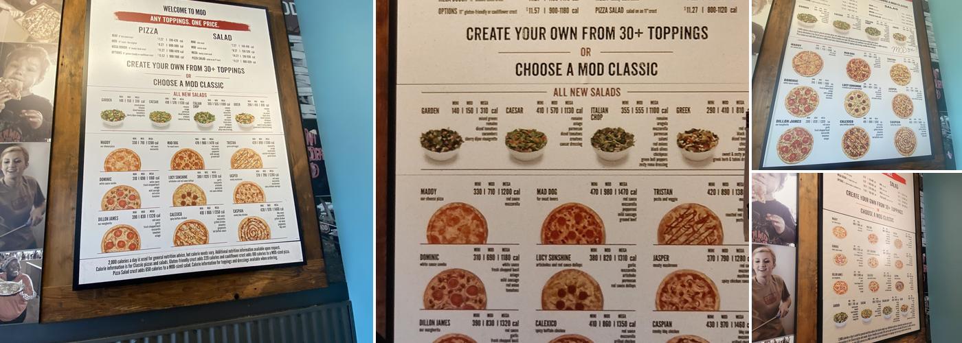 MOD Pizza Menu