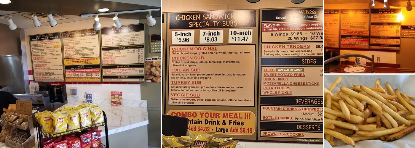 Philly Connection Menu