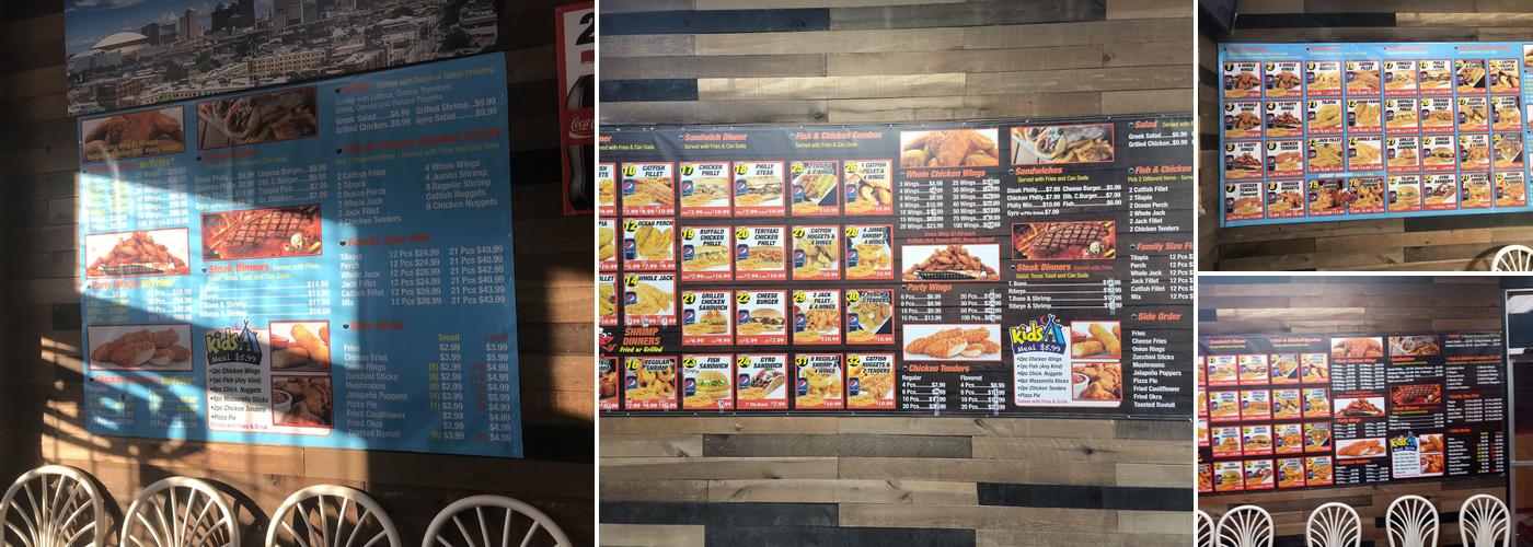 Louisiana Fish and Chicken Menu