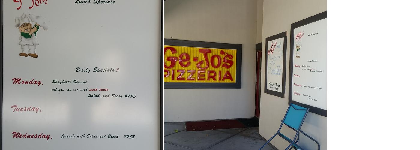 GeJo's Original Menu