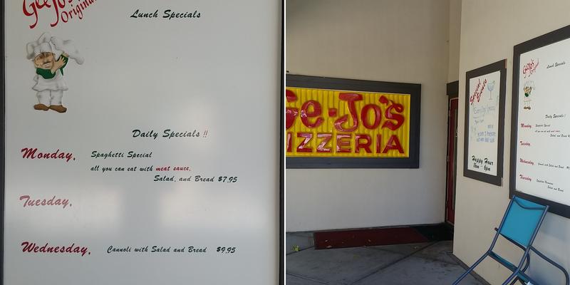 GeJo's Original Menu