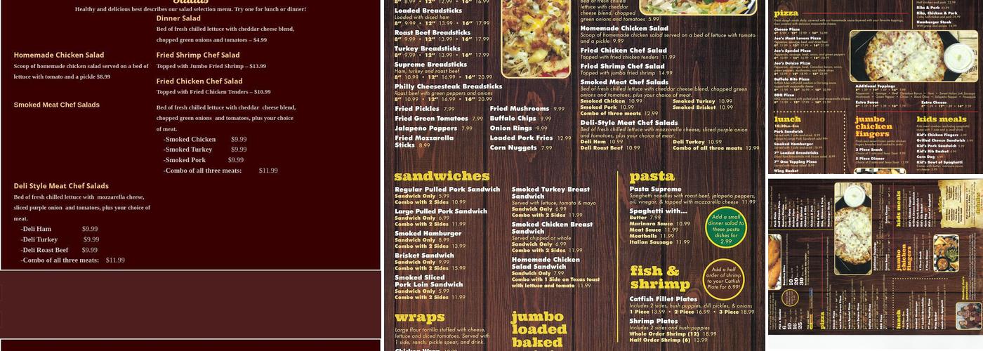 Smokey Joe's BBQ Menu