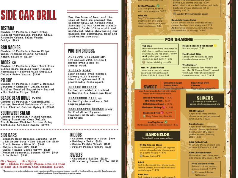 Mother Road Brewing Company Menu