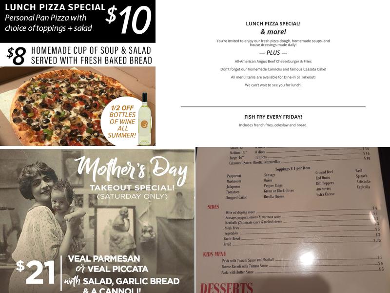 Dominic's Bistro Italiano Menu