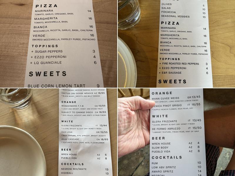 ANELLO Menu