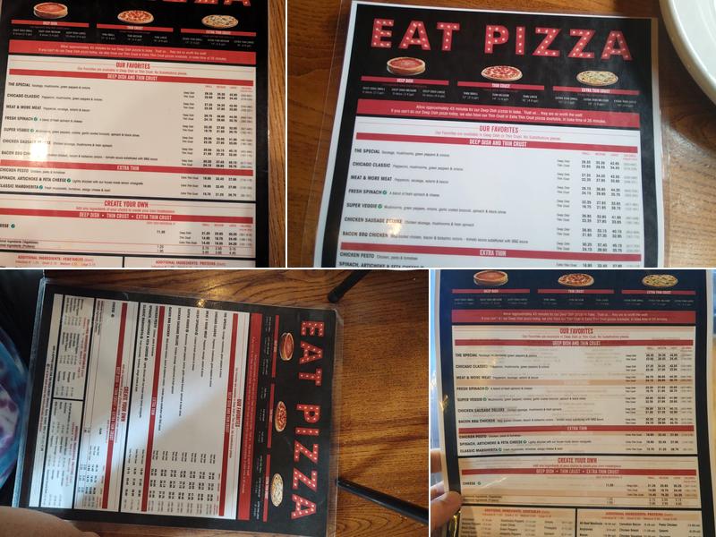 Giordano's Menu