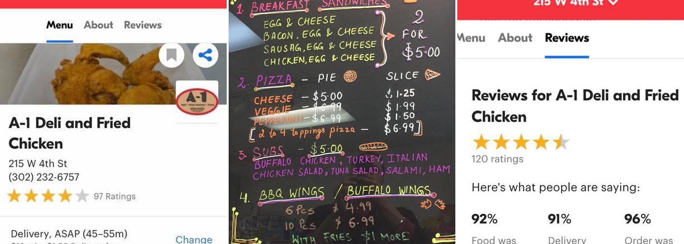 A-1 Deli ,Groceries ,Pizza & Fried chicken Menu
