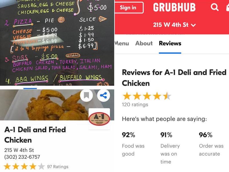 A-1 Deli ,Groceries ,Pizza & Fried chicken Menu