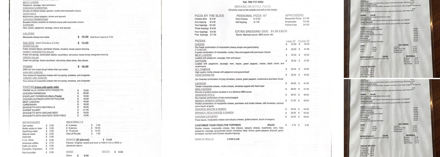 New York Pizza & Restaurant Menu