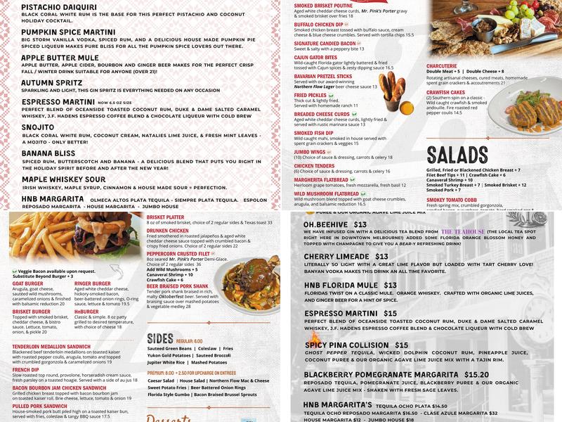 Hell 'n Blazes Brewing Company Menu