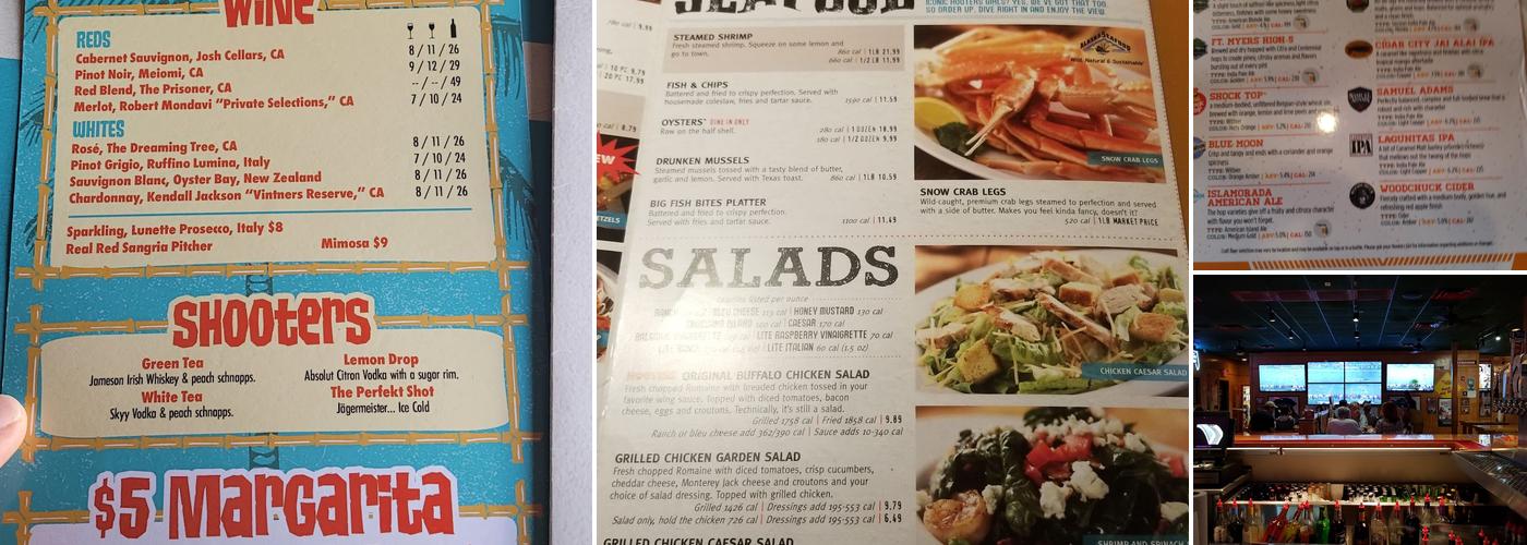 Hooters Menu