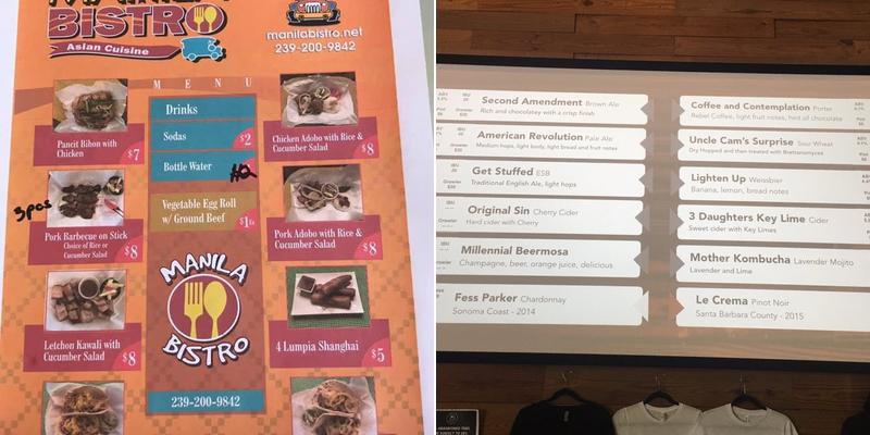 Millennial Brewing Company Menu