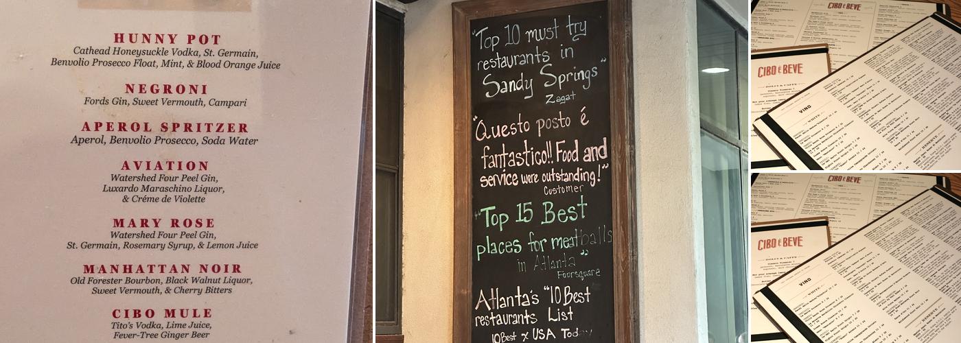 Cibo e Beve Menu